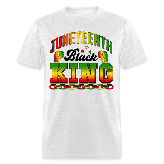 Juneteenth Black King T-Shirt - light heather gray