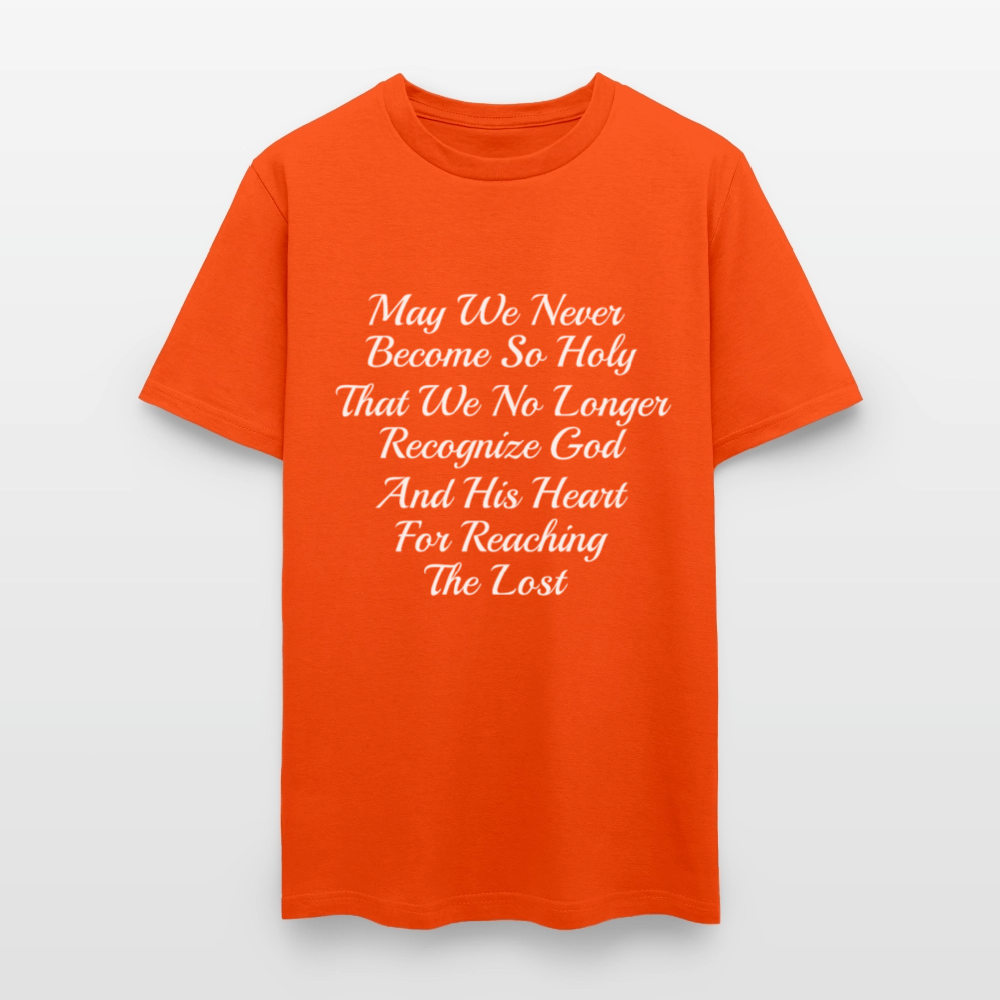 God's Heart T-Shirt (White Letters) - orange