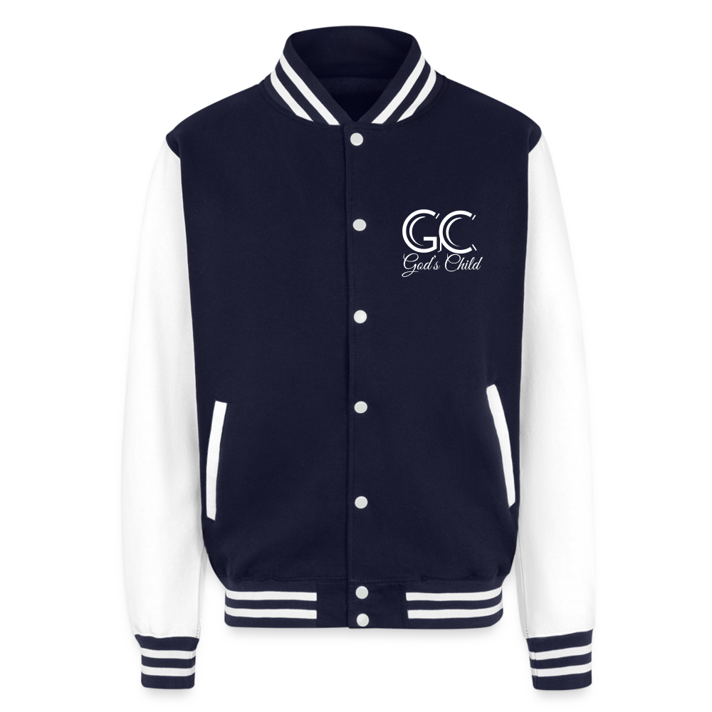 God's Child Letterman Jacket - navy/white