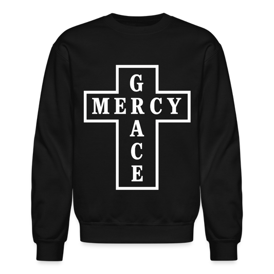 Grace & Mercy Crewneck Sweatshirt - black