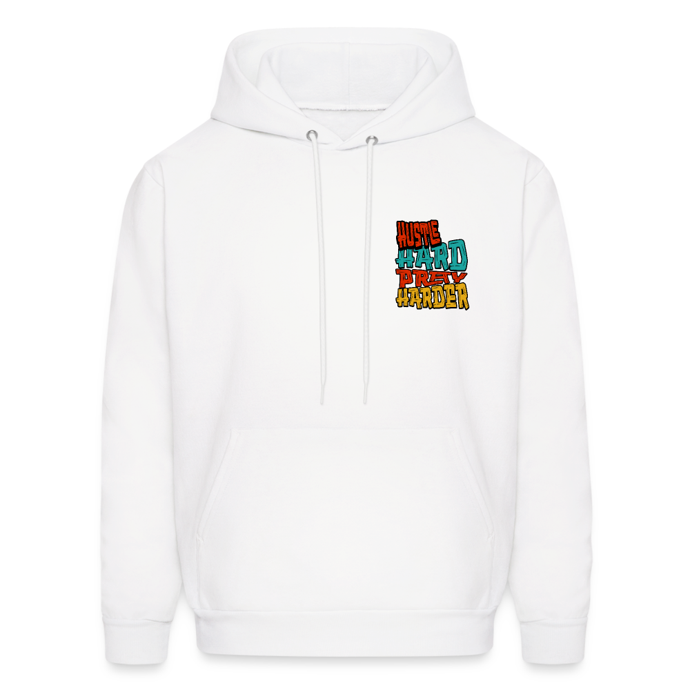 Hustle Hard Pray Harder Hoodie White - white