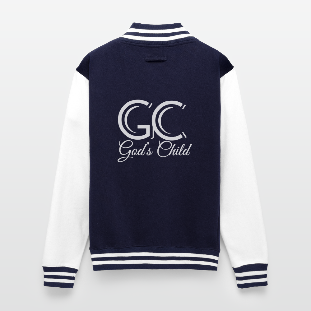 God's Child Letterman Jacket - navy/white