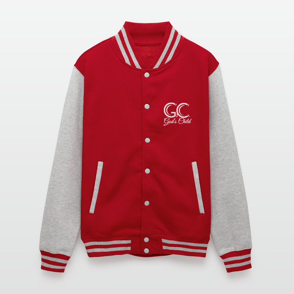 God's Child Letterman Jacket - red/heather grey