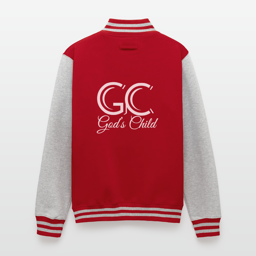 God's Child Letterman Jacket - red/heather grey