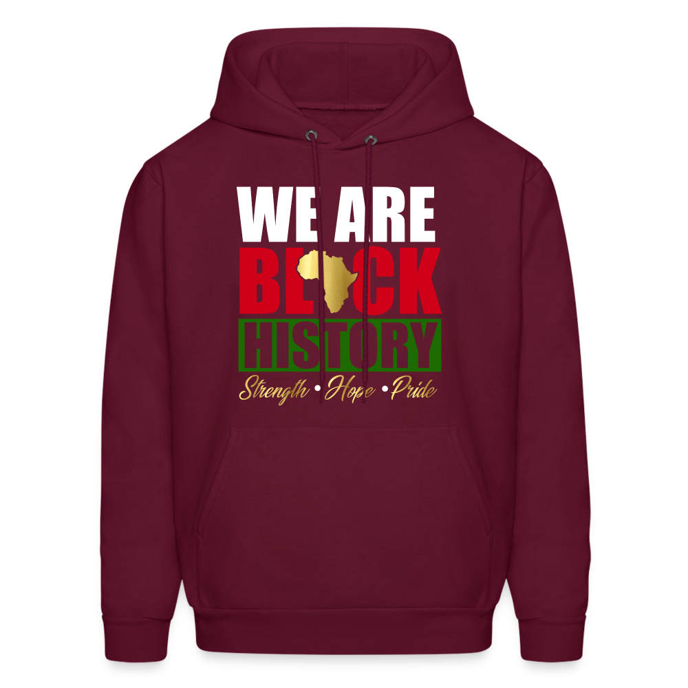 We Are Black History Hoodie - burgundy