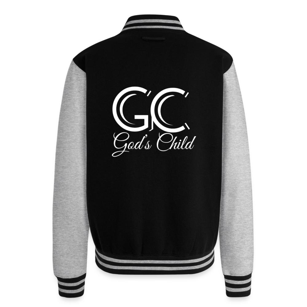 God's Child Letterman Jacket - black/heather grey