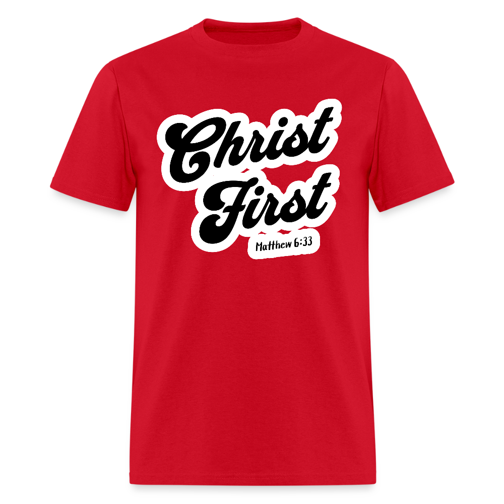 Christ First T-Shirt - red