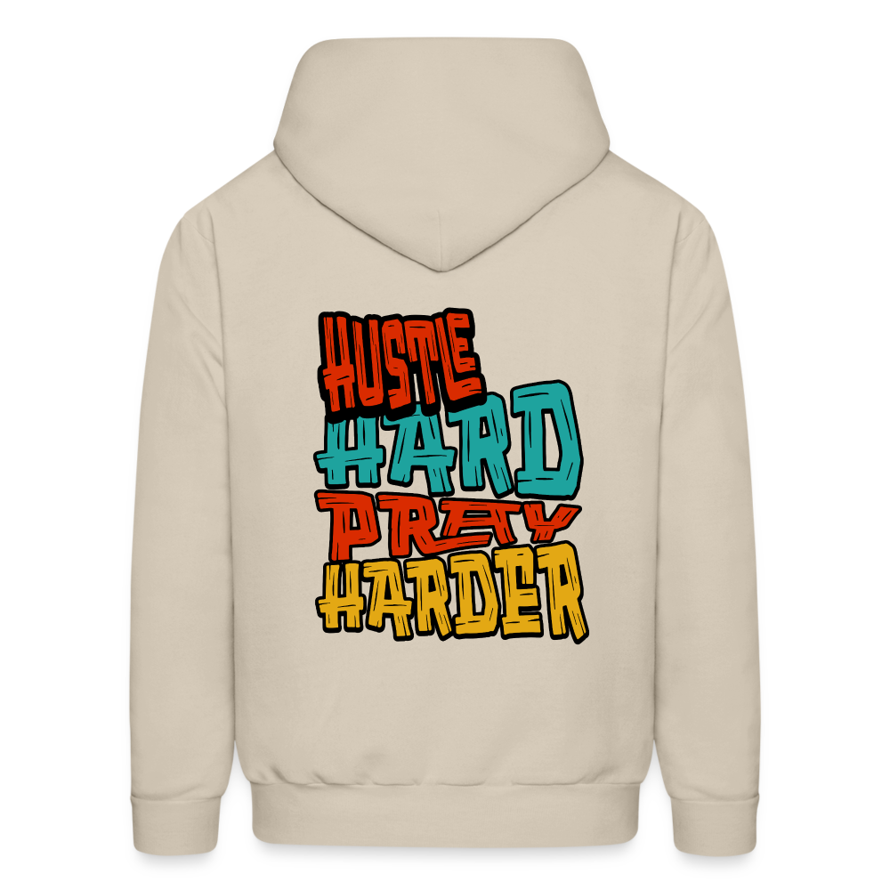 Hustle Hard Pray Harder Hoodie Cream - Sand