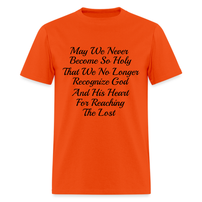 God's Heart T-Shirt (Black Letters) - orange
