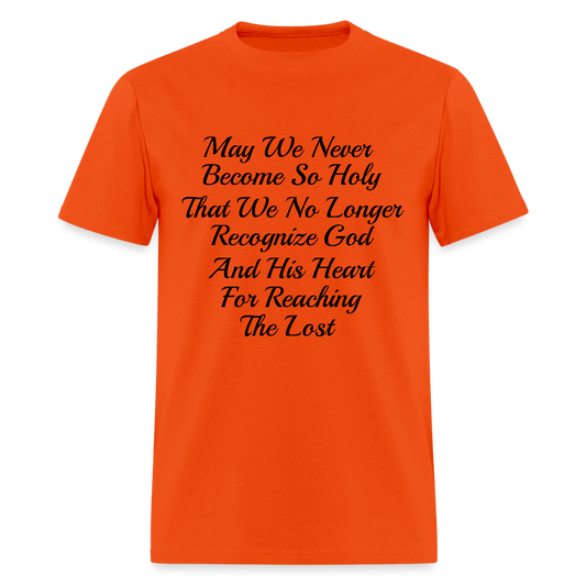 God's Heart T-Shirt (Black Letters) - orange