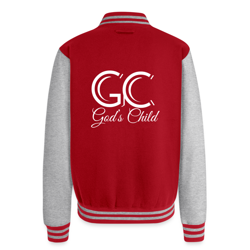 God's Child Letterman Jacket - red/heather grey