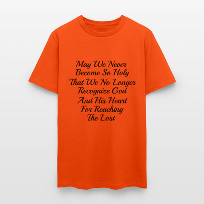 God's Heart T-Shirt (Black Letters) - orange