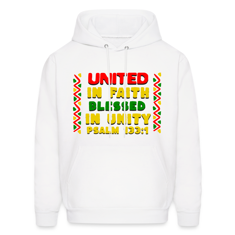 United In Faith Blessed In Unity Hoodie - white