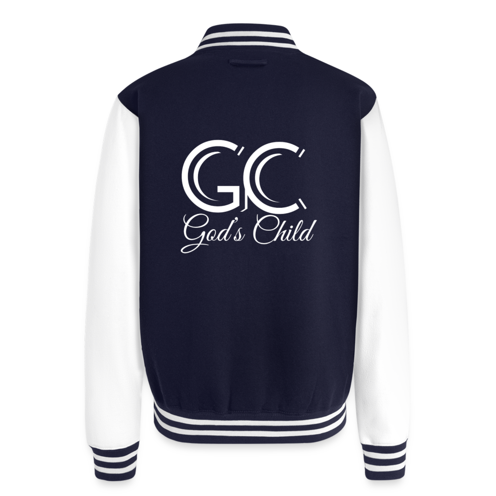 God's Child Letterman Jacket - navy/white