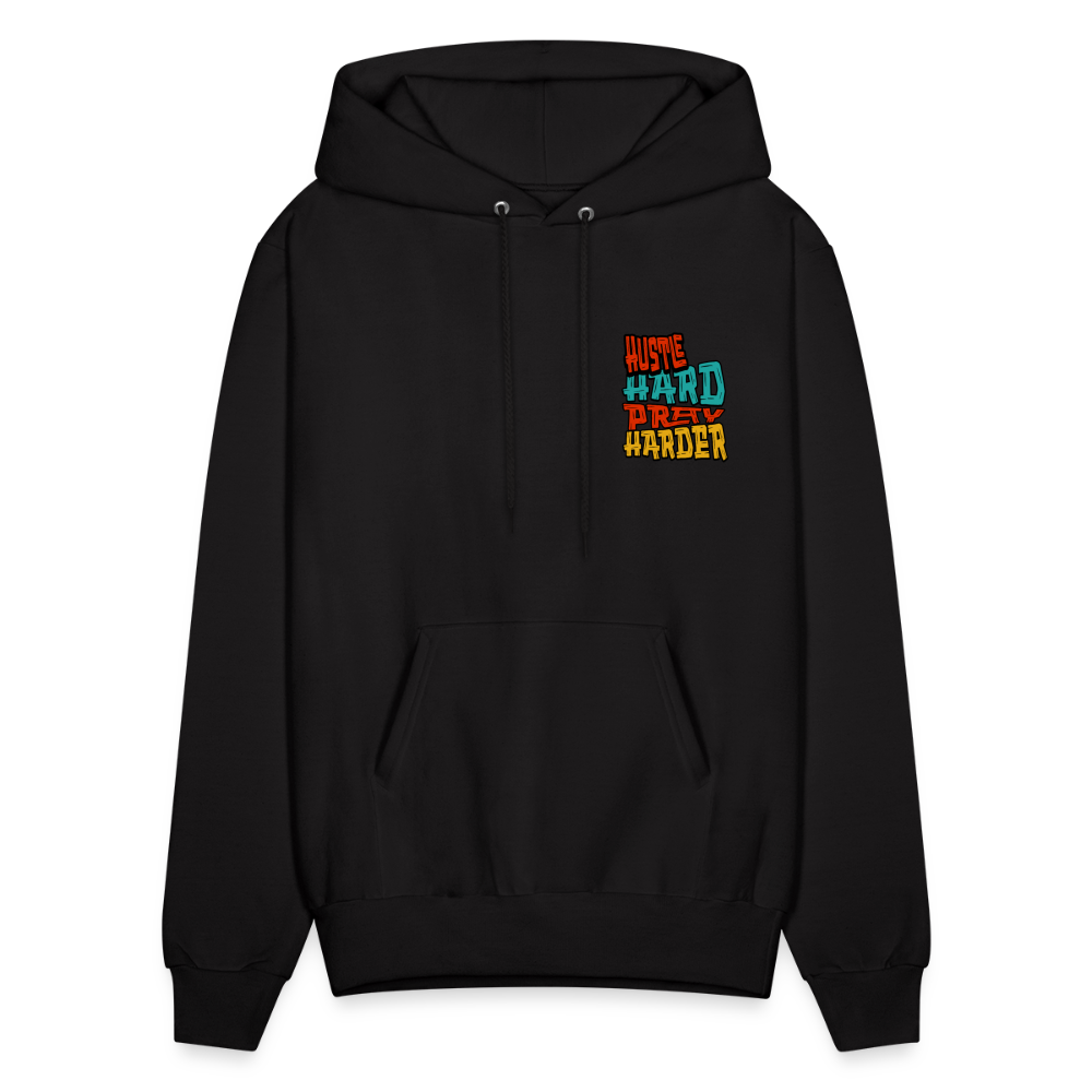 Hustle Hard Pray Harder Hoodie Black - black