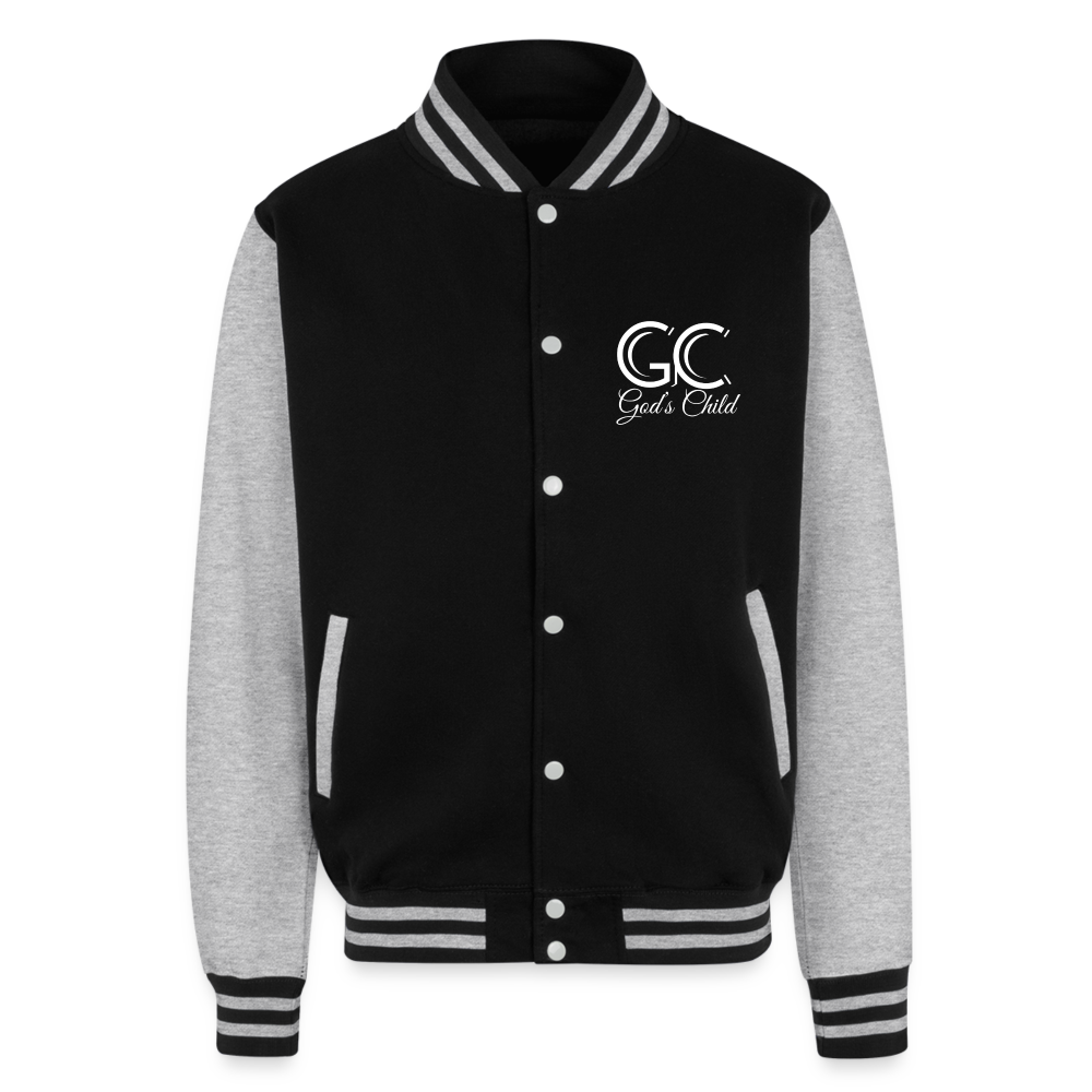 God's Child Letterman Jacket - black/heather grey