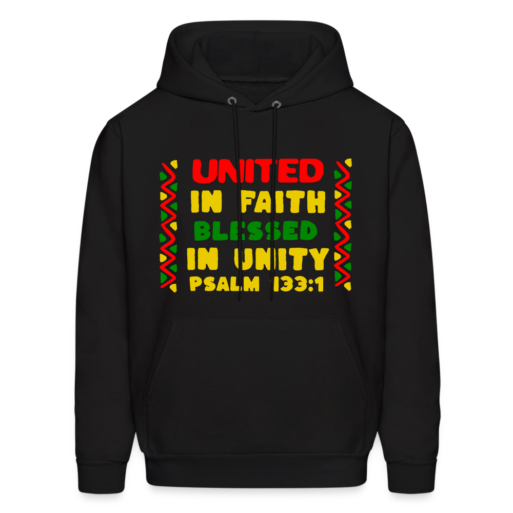 United In Faith Blessed In Unity Hoodie - black