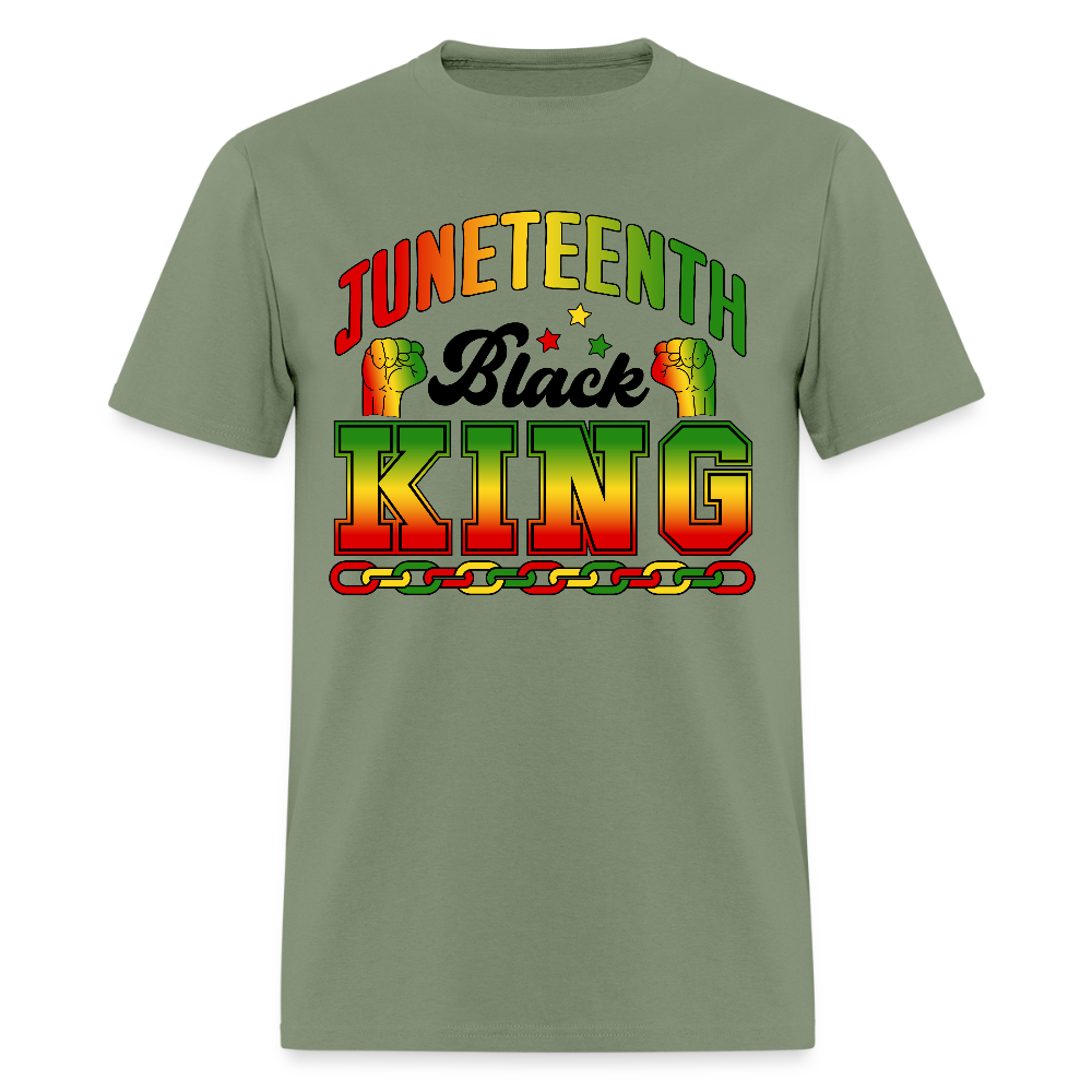 Juneteenth Black King T-Shirt - military green