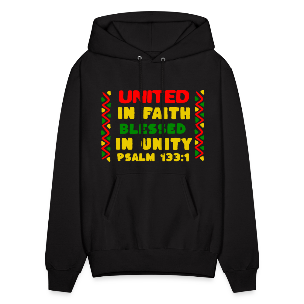 United In Faith Blessed In Unity Hoodie - black