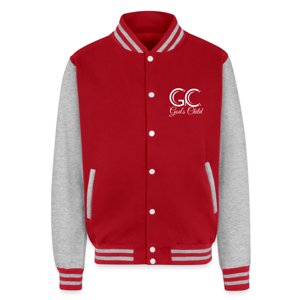 God's Child Letterman Jacket - red/heather grey