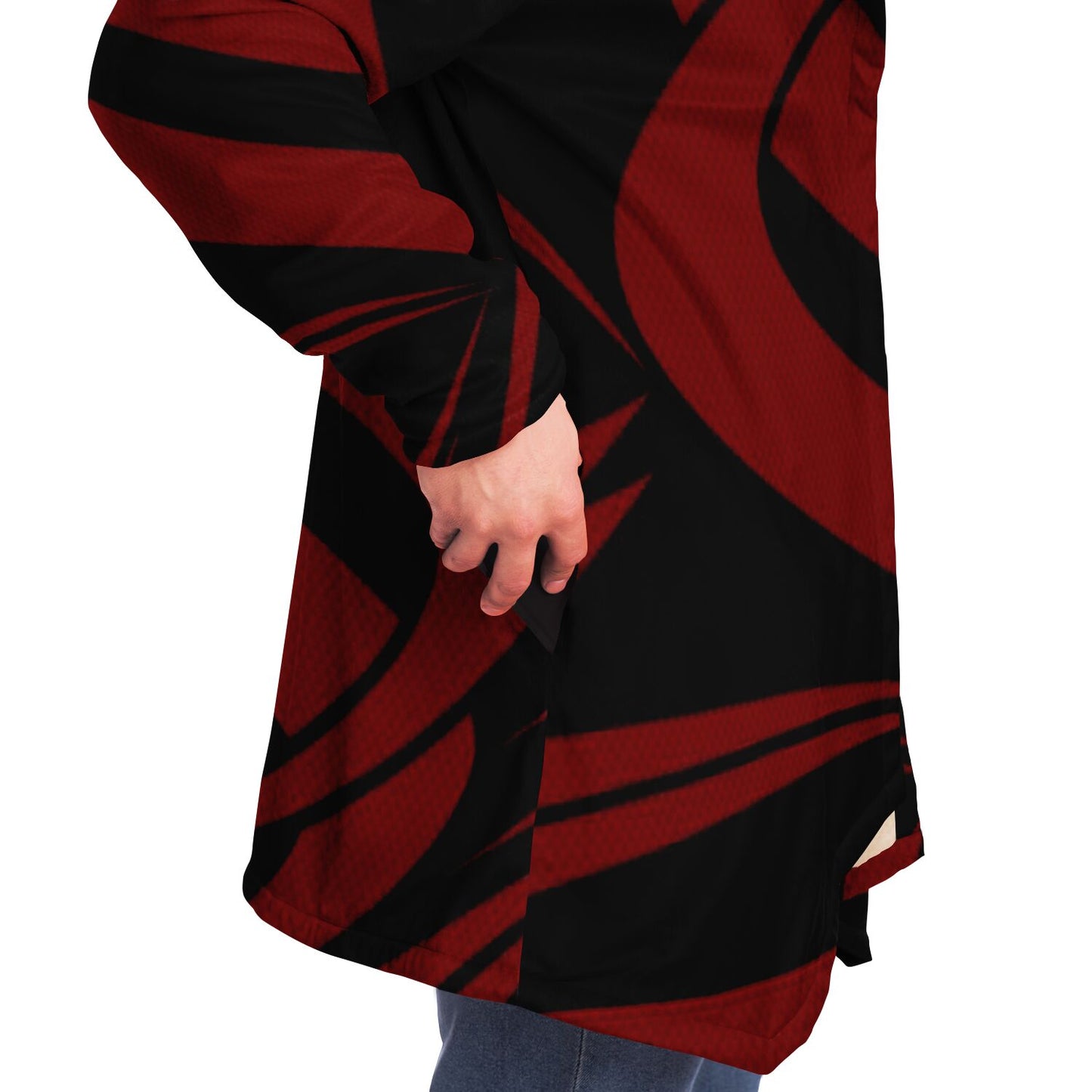 LSJ Black & Red Microfleece Cloak