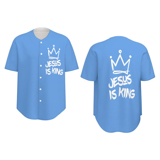 Jesus Is King Carolina Blue Baseball Jersey