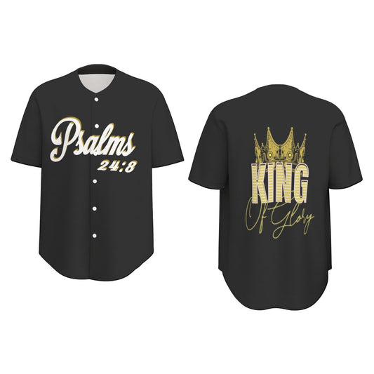 Psalms 24:8 King of Glory Baseball Jersey