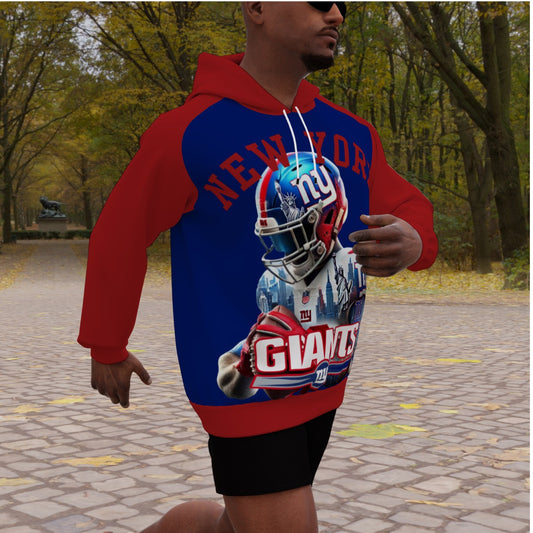 NY Giants Fan Heavy Fleece Raglan Hoodie