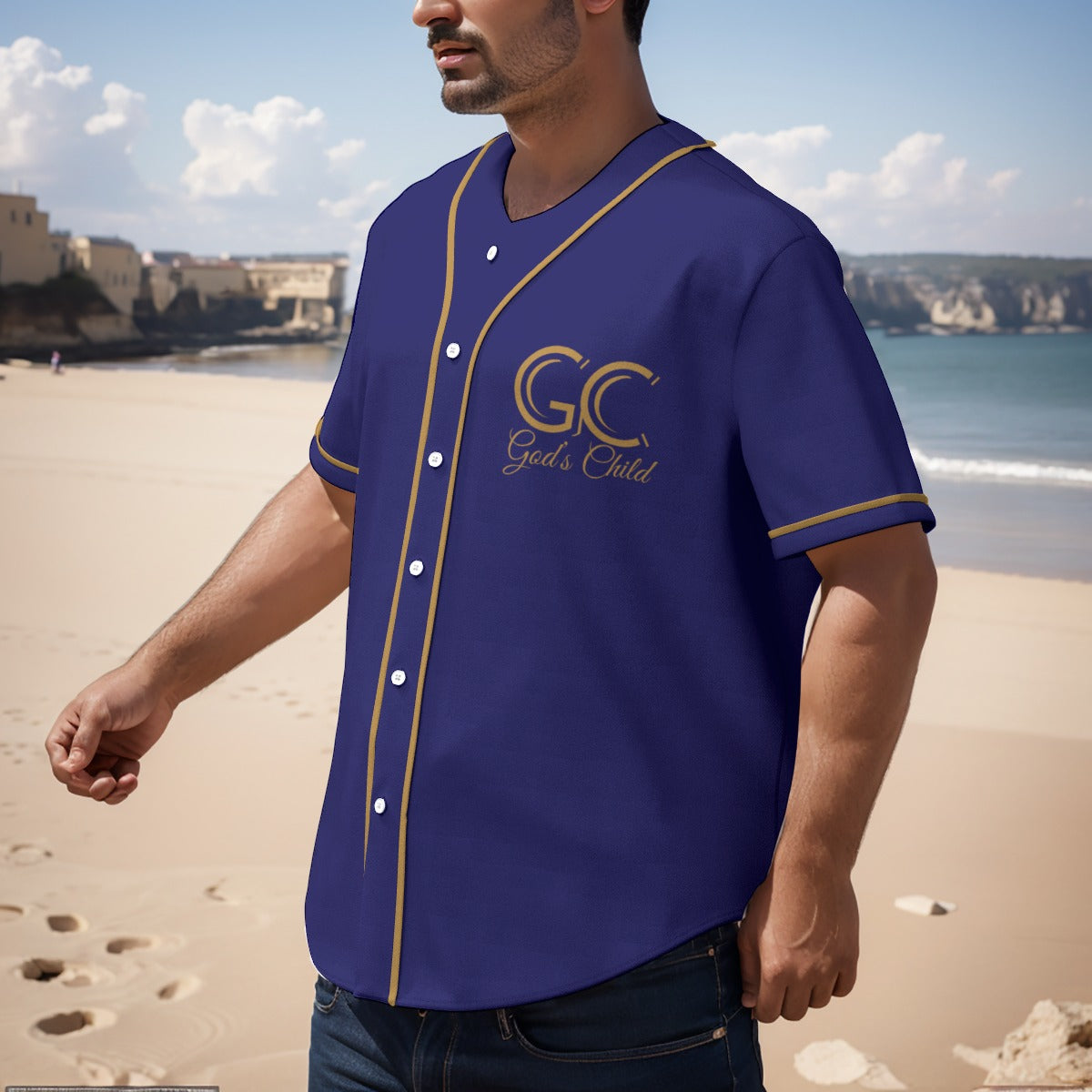 God's Child Baseball Jersey With Pinstripes