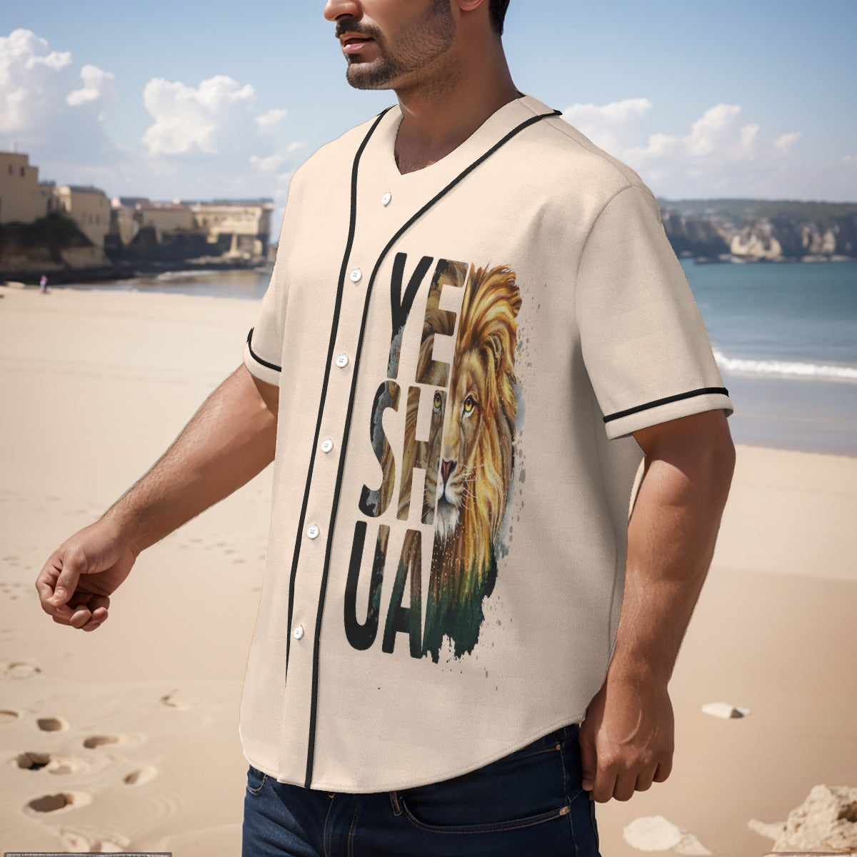 Yeshua Baseball Jersey With Pinstripes