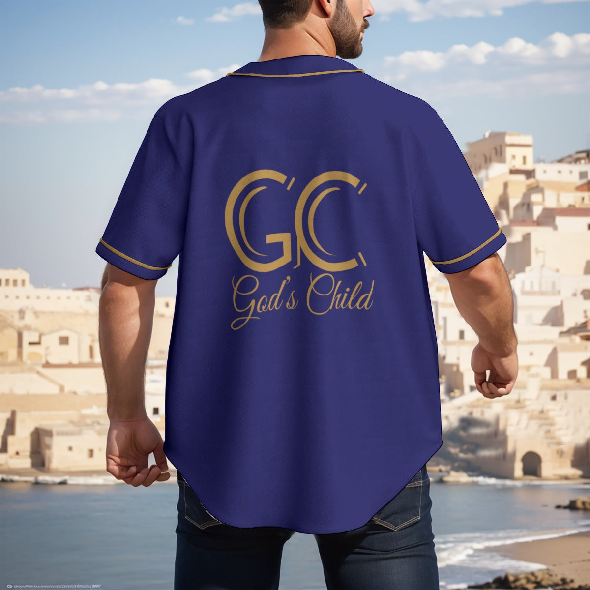 God's Child Baseball Jersey With Pinstripes