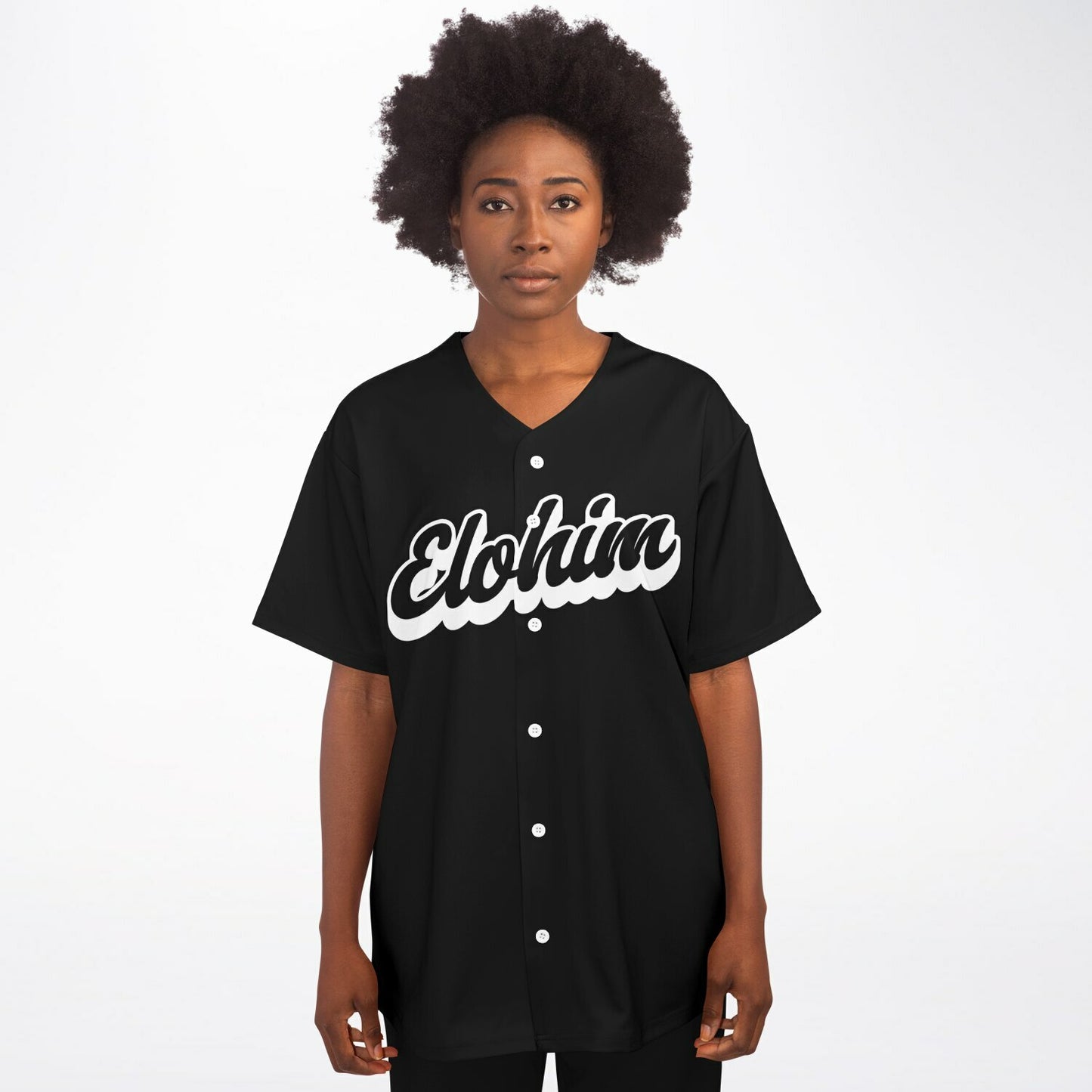 Elohim Baseball Jersey - Black