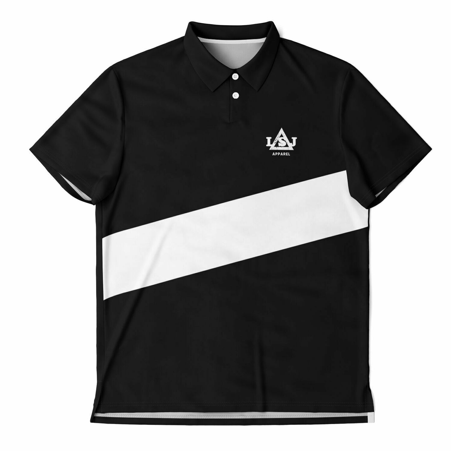 LSJ Black & White Men's Polo Shirt