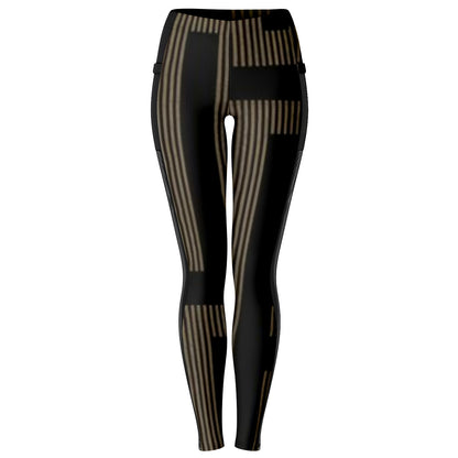Golden Aztec Nights Mesh Tank Top & Legging Set