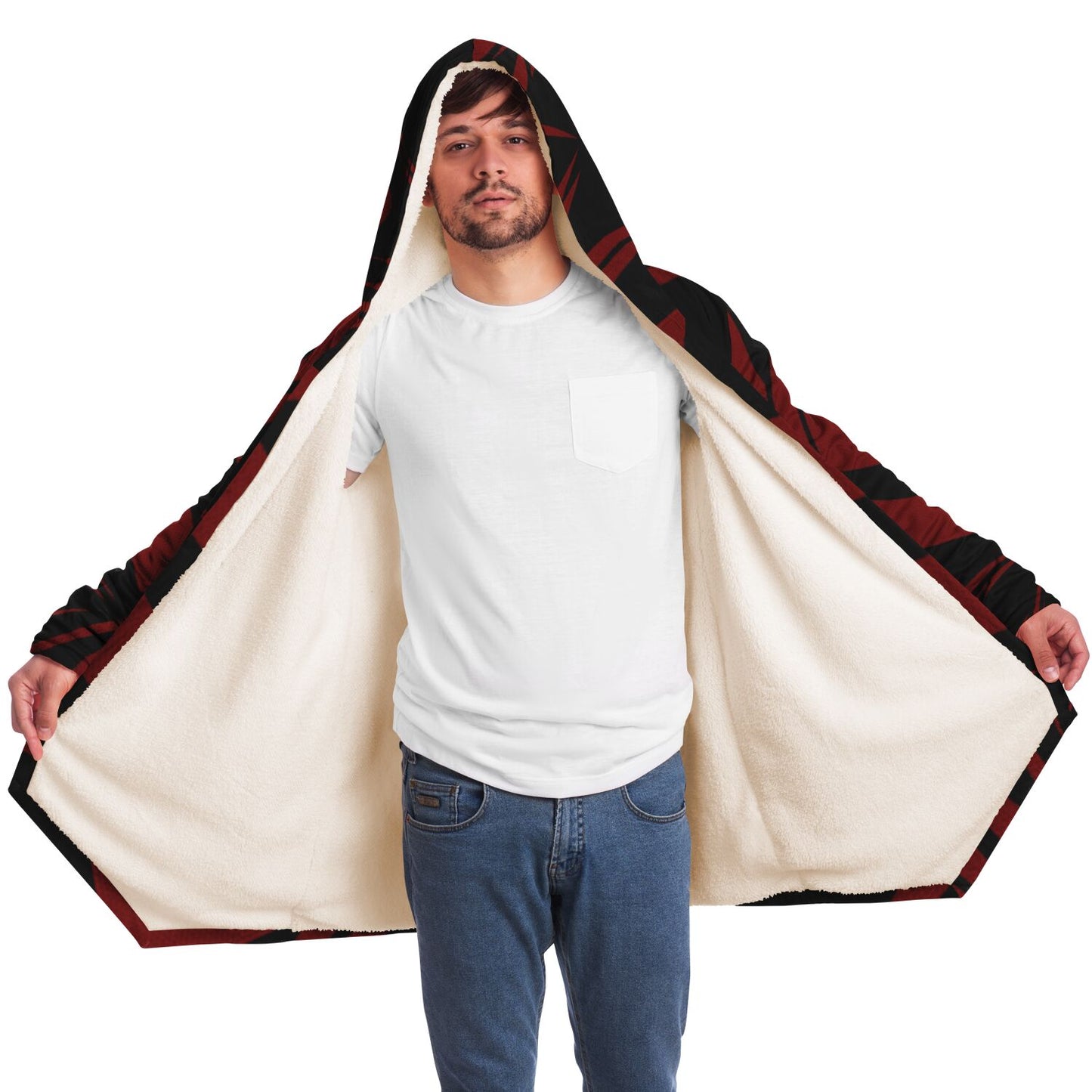 LSJ Black & Red Microfleece Cloak