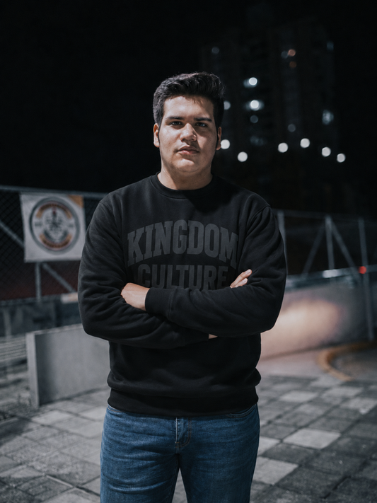 Kingdom Culture Black on Black Crewneck Sweatshirt