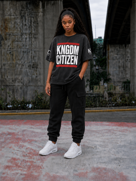 KNGDM Citizen Heavyweight Vintage Washed T-Shirt (Frayed)
