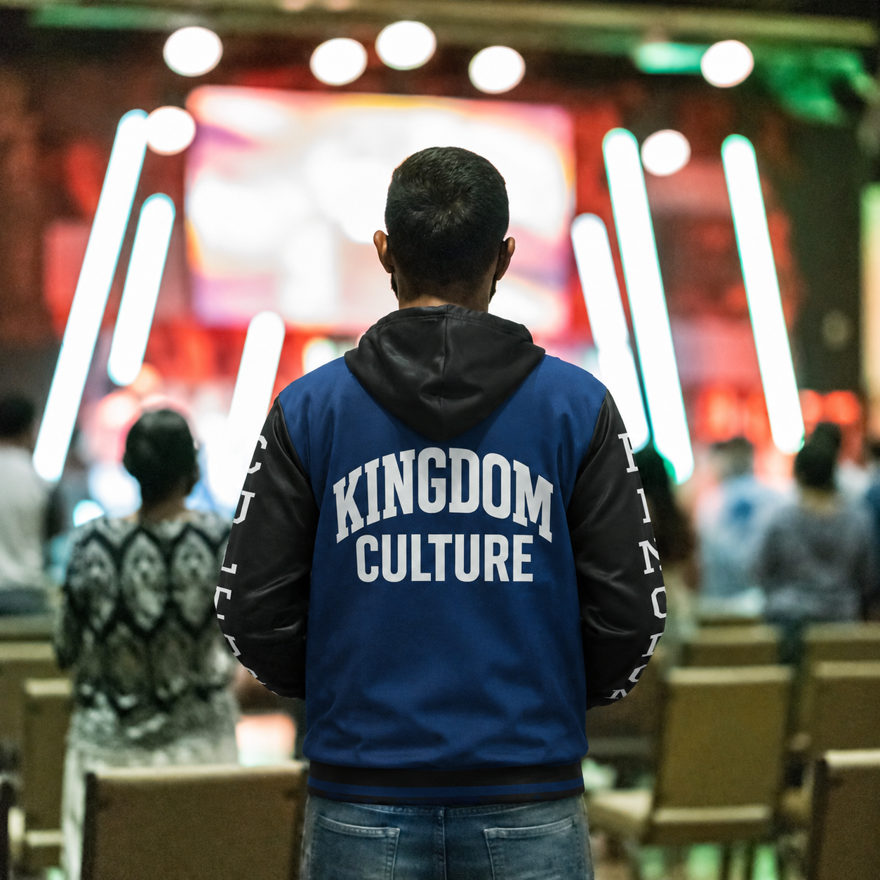 Kingdom Culture Hooded Baseball Jacket