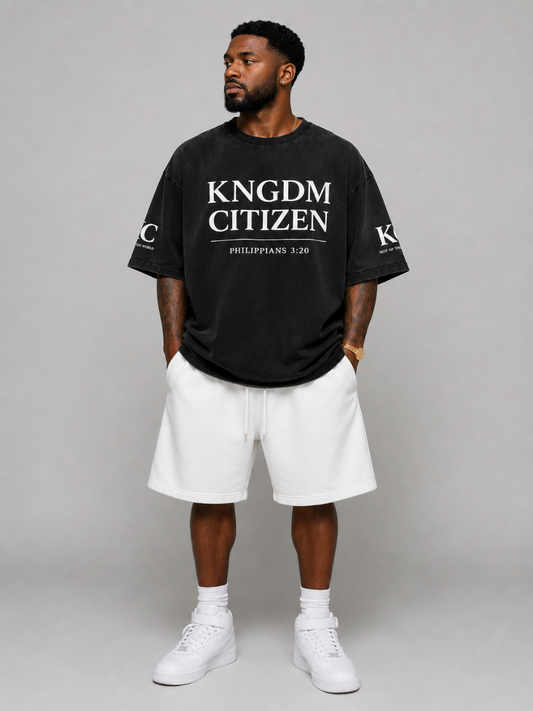 KNGDM Citizen Snow Washed Oversized Cotton T-Shirt