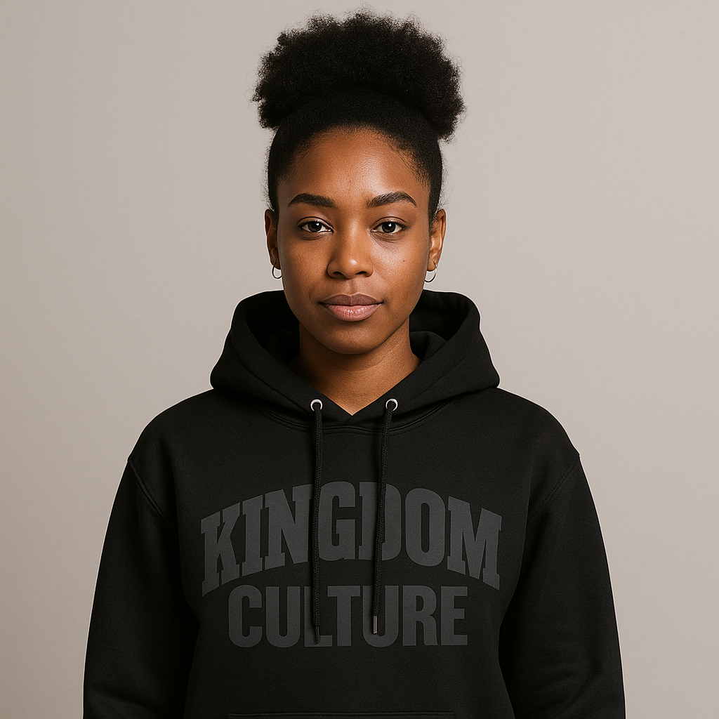 Kingdom Culture Black on Black Hoodie