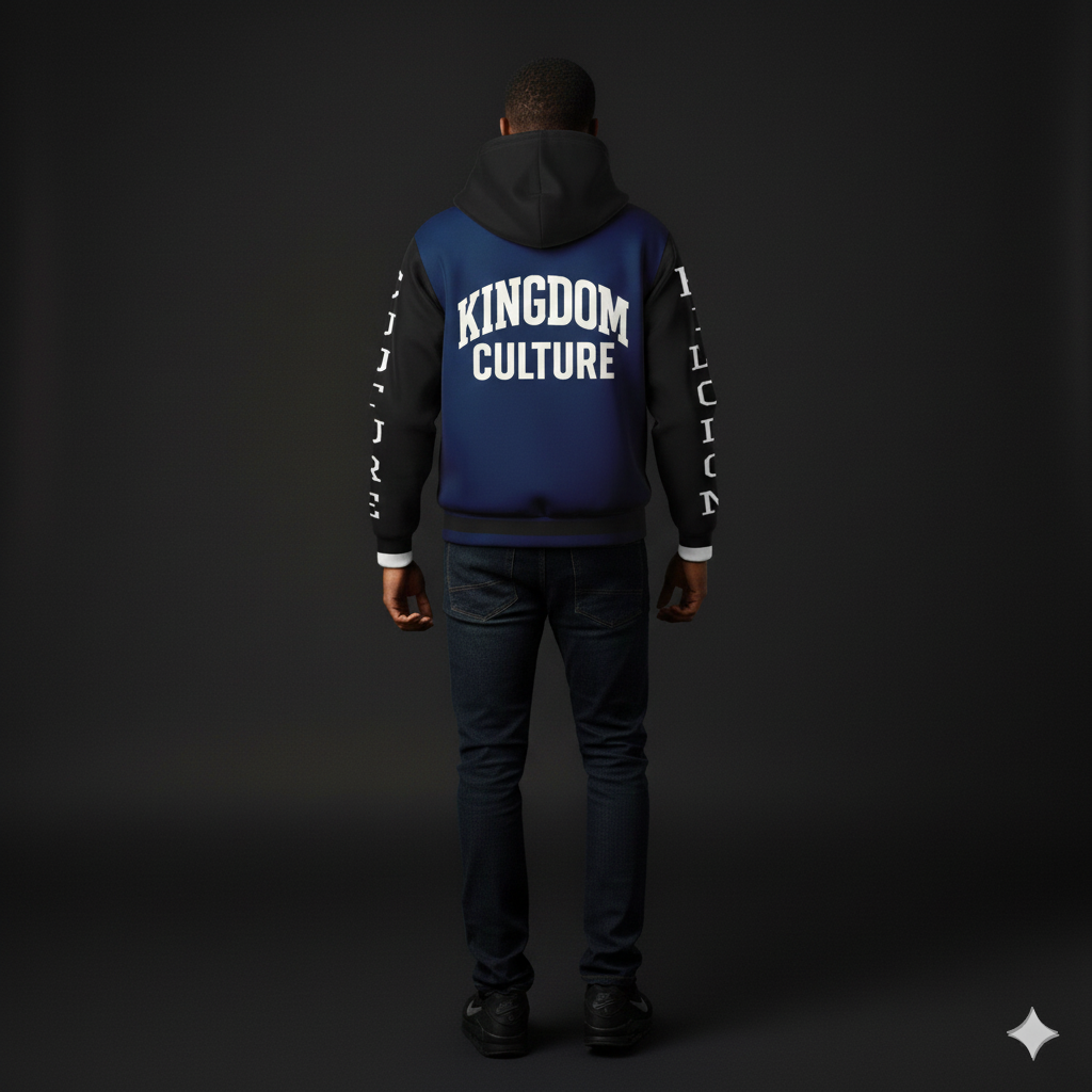 Kingdom Culture Hooded Baseball Jacket