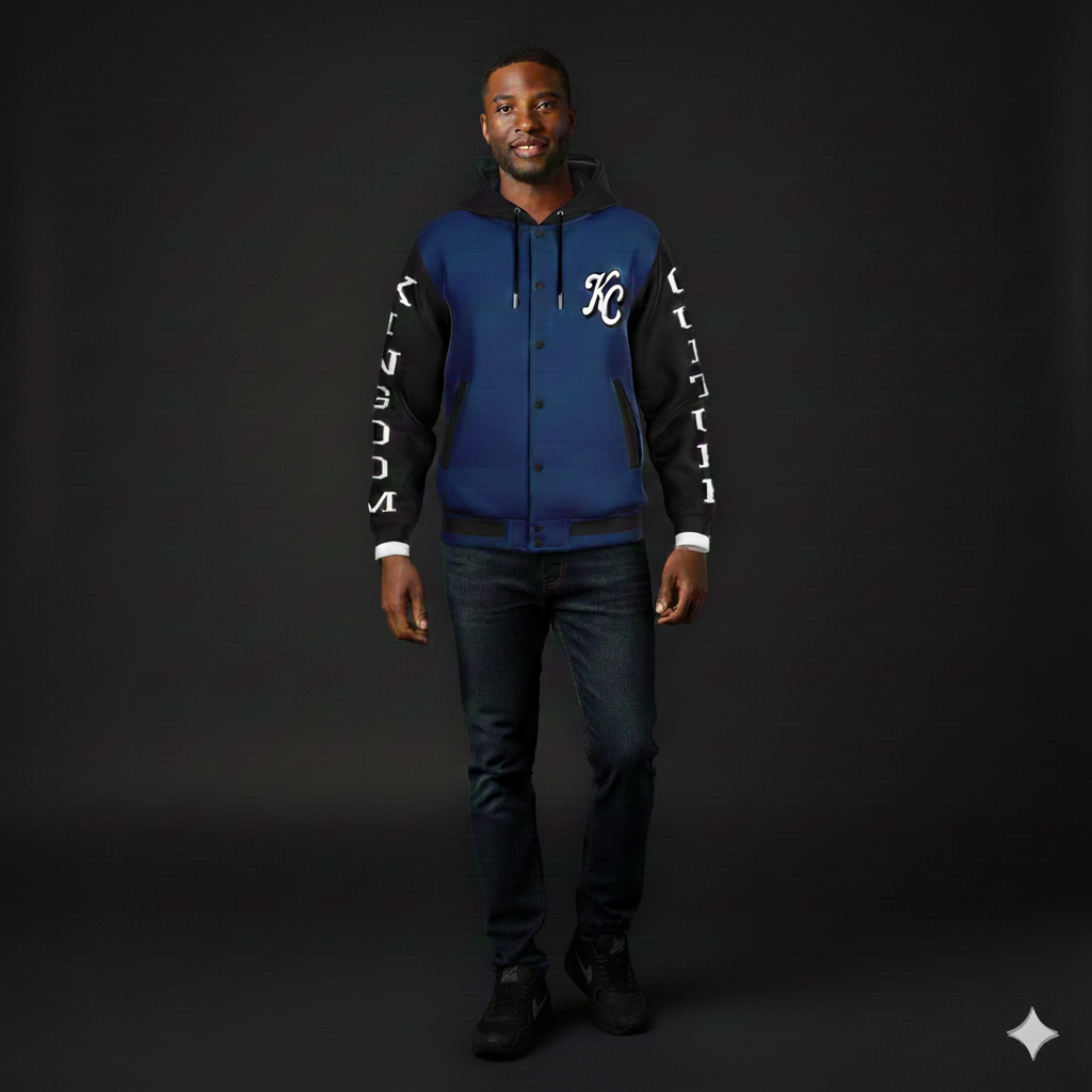 Kingdom Culture Hooded Baseball Jacket