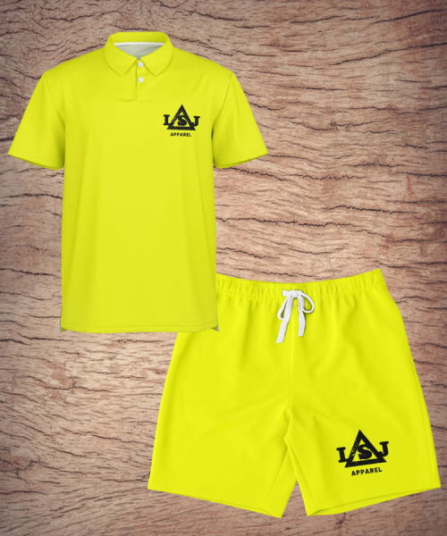 LSJ Yellow Polo Shirt & Short Combo