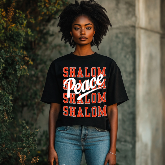 Shalom Peace Unisex Drop-shoulder T-shirt