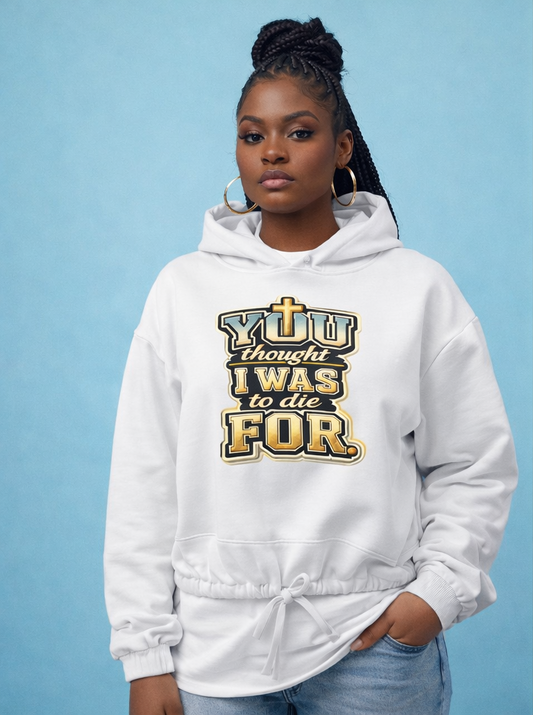 To Die For Ladies Cropped Oversize Hoodie