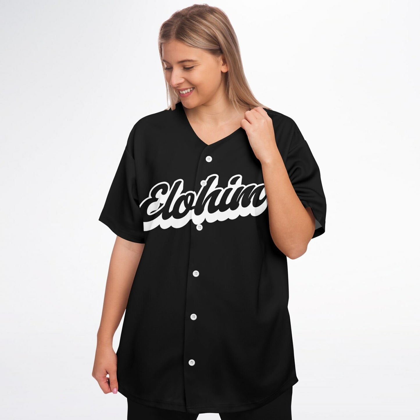 Elohim Baseball Jersey - Black