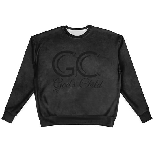 God's Child Black on Black Oversized Sweatshirt