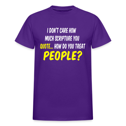 How Do You Treat People T-Shirt - purple