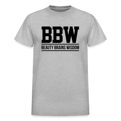 Beauty Brains Wisdom (BBW) T-Shirt - heather gray
