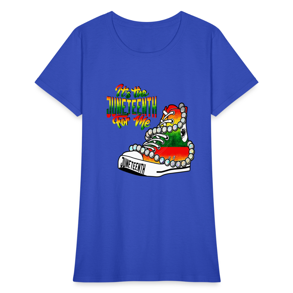 It's The Juneteenth For Me Chucks & Pearls Women's T-Shirt - royal blue